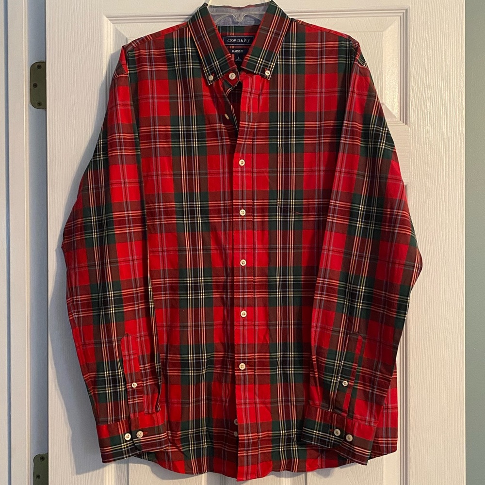 Mens Crown and Ivy plaid shirt